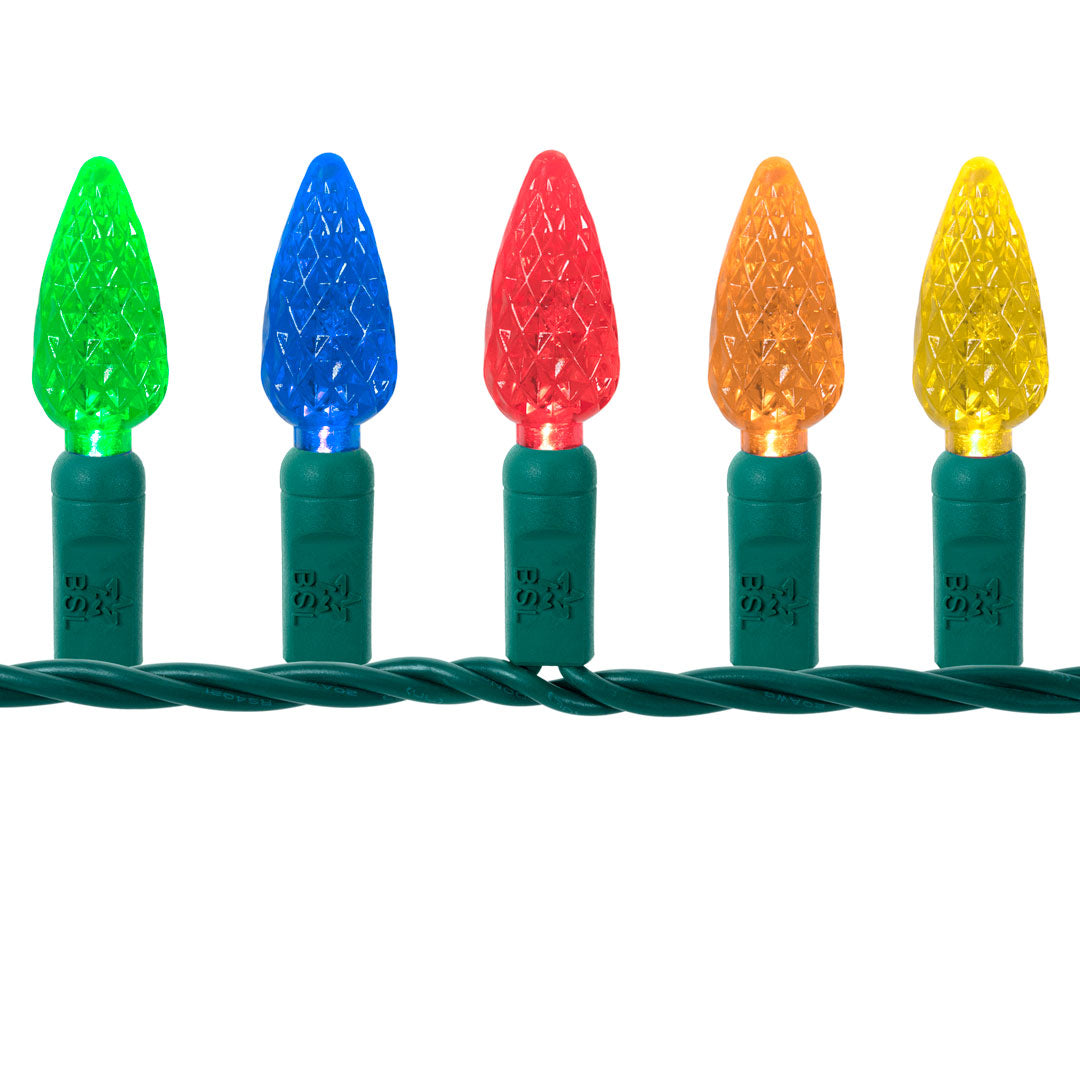 MultiColour String C6 CommercialGrade Christmas Lights Big Star